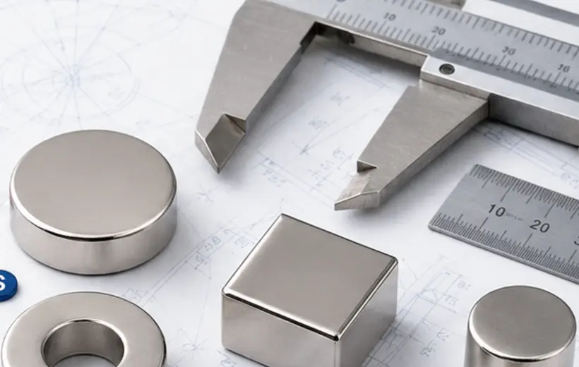 Caliper inspection for custom neodymium magnet dimensions