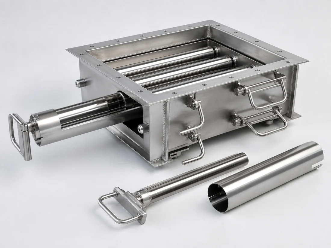 Easy clean magnetic grate
