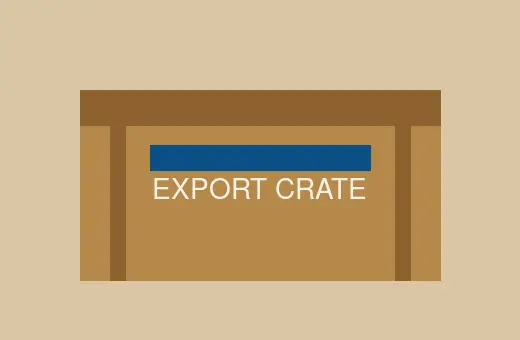 Export crate packing for suspended magnet
