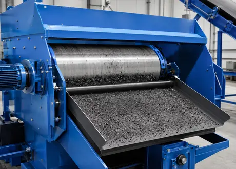 High gradient drum separator for fine iron removal