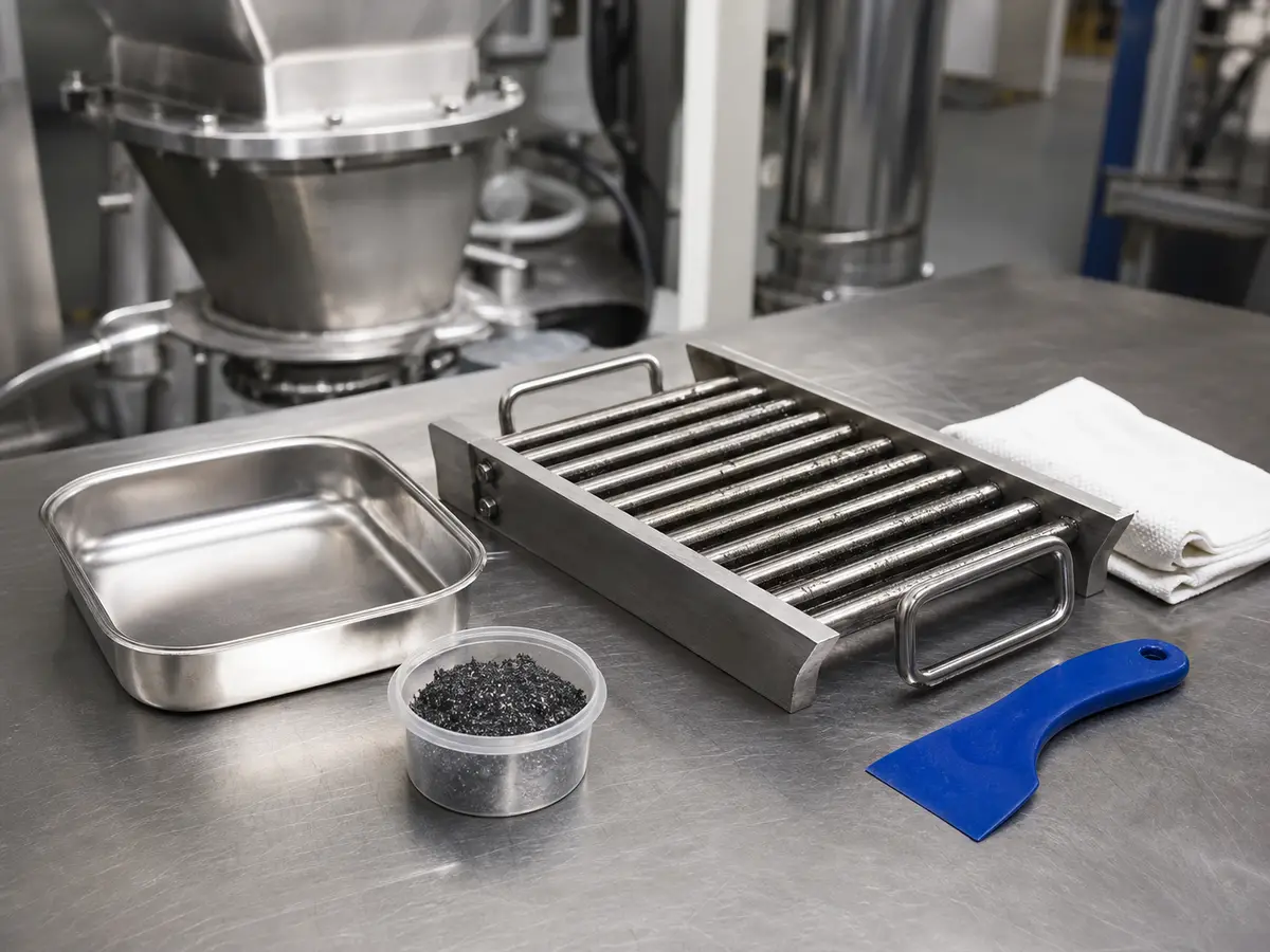 easy clean magnetic grate industrial magnetic separation scene