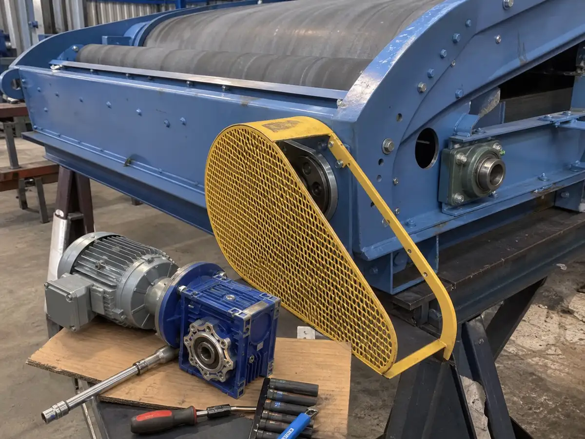 housed magnetic drum separator industrial magnetic separation scene