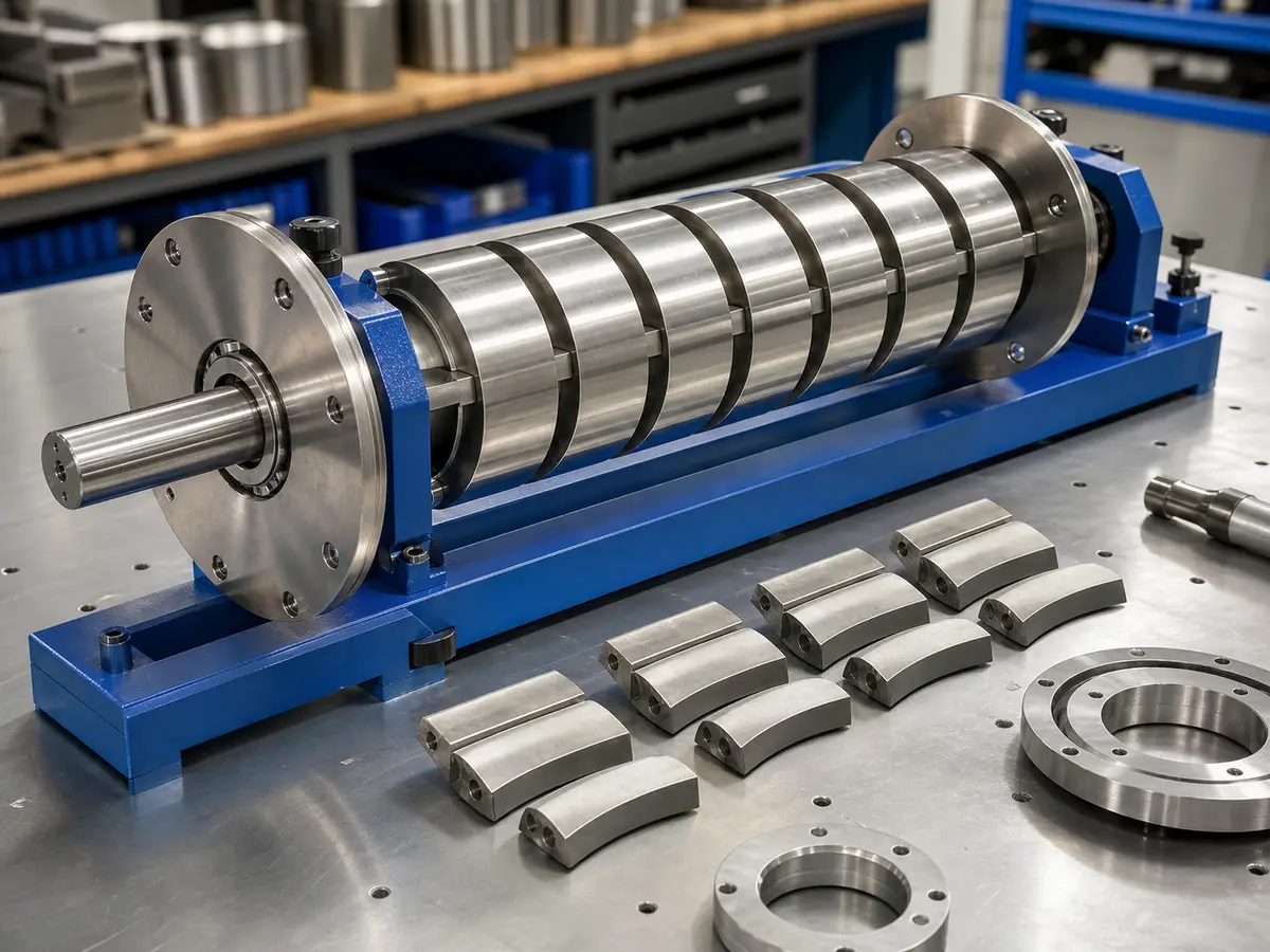 housed magnetic drum separator industrial magnetic separation scene