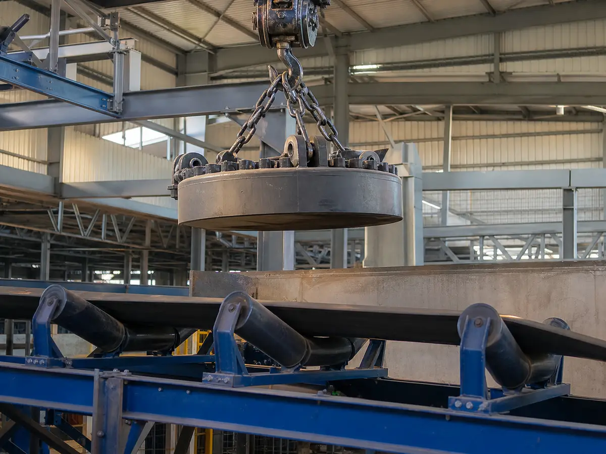 magnetic tube industrial magnetic separation scene