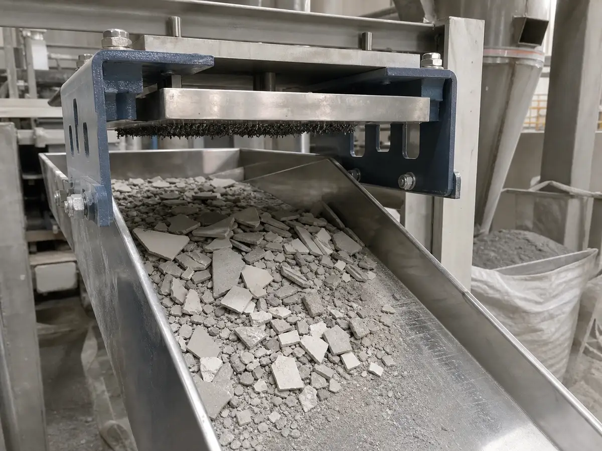 food processing industrial magnetic separation scene