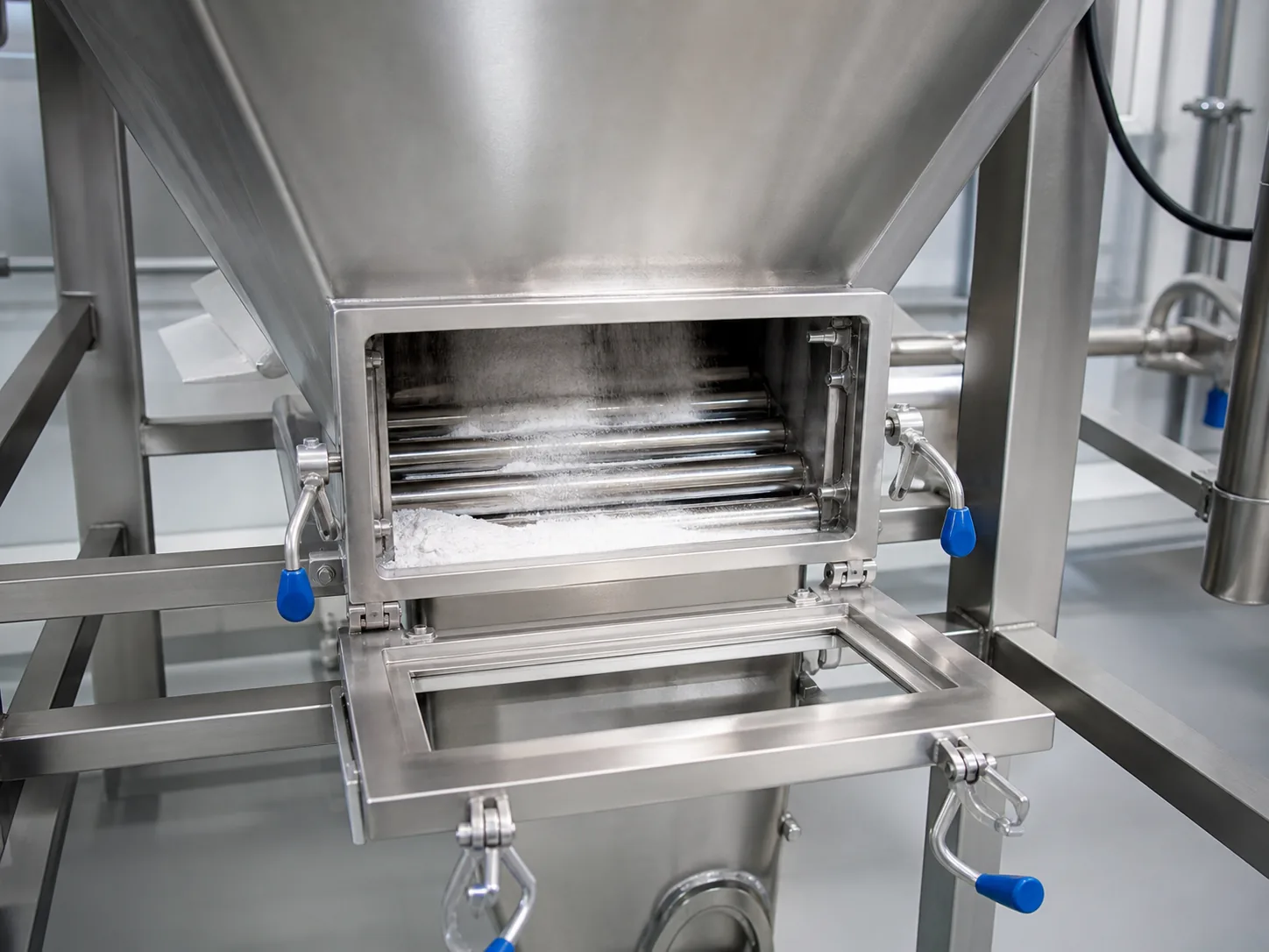 material testing industrial magnetic separation scene